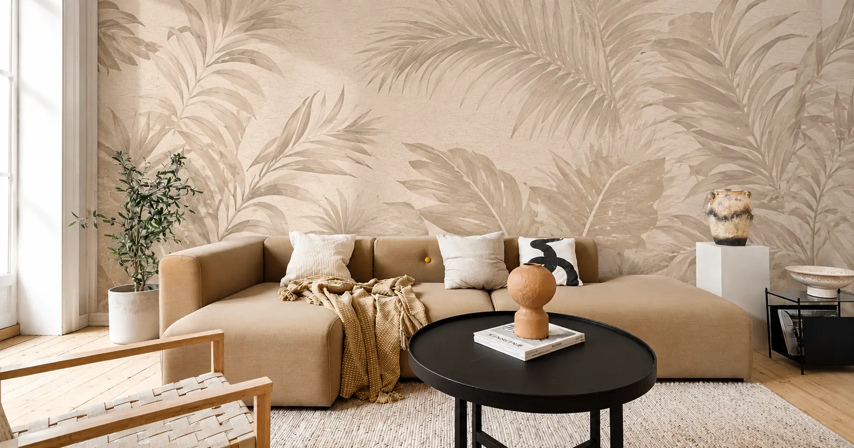 Wallpaper ideas for living room: interior design 2026