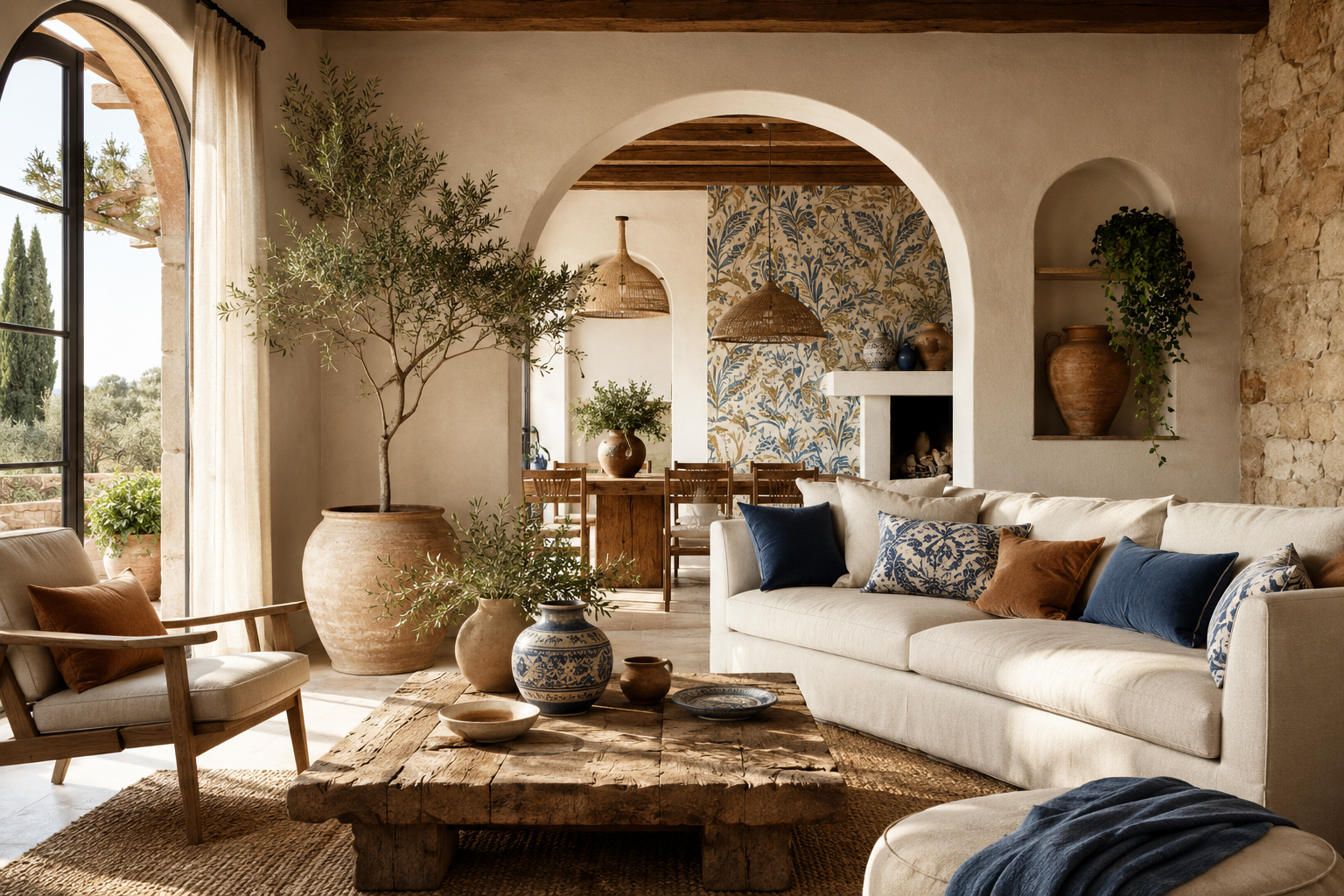 Mediterranean interior style: key elements and design ideas